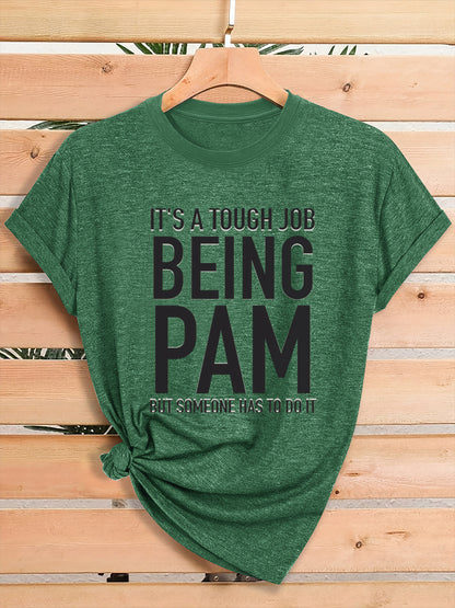 Women'S Casual Sporty Graphic Tee - Soft, Breathable Fabric for All-Seasons, Loose Fit with a Fun Quotation Print, Perfect for Streetwear and Everyday Wear