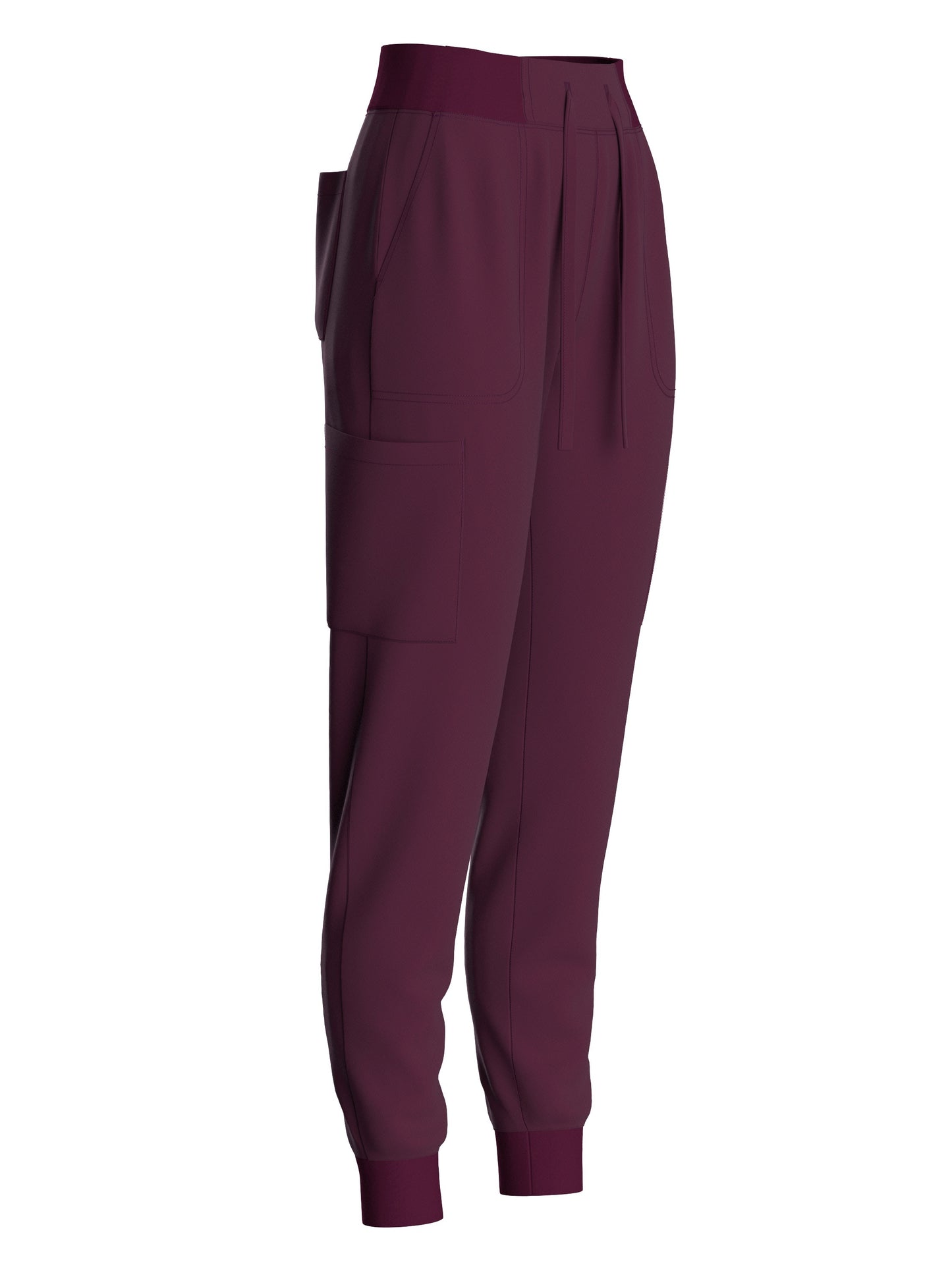 Women's Solid Two-piece Set - Elegant Short Sleeve V Neck Scrub Top & Drawstring Pants Outfits, Clothing
