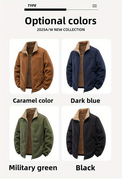 Men's Windproof Fleece Zip-Up Jacket Everyday 133
