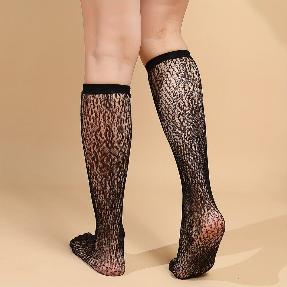 Women's Lace Detail Crew Socks - 5-Pair Pack