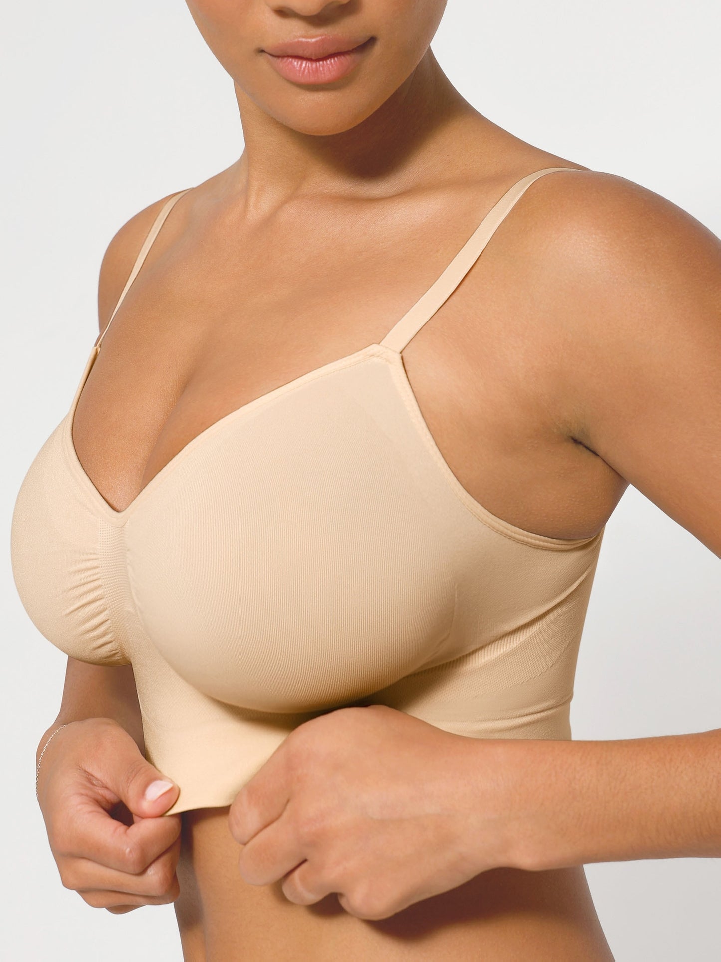 Plus Size Seamless Bra for Women Push-Up Breathable Back Control Bra