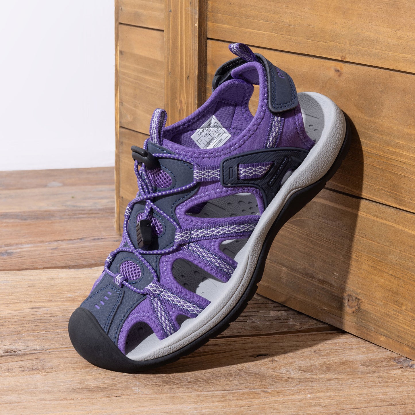 Women's Hiking Sandals Adventurous Summer Sports Shoes Outdoor Closed Toe Athletic Sport Sandals Comfortable Water Shoes Water-Friendly Beach Pool Vacation Fishing Boating Park Shoes