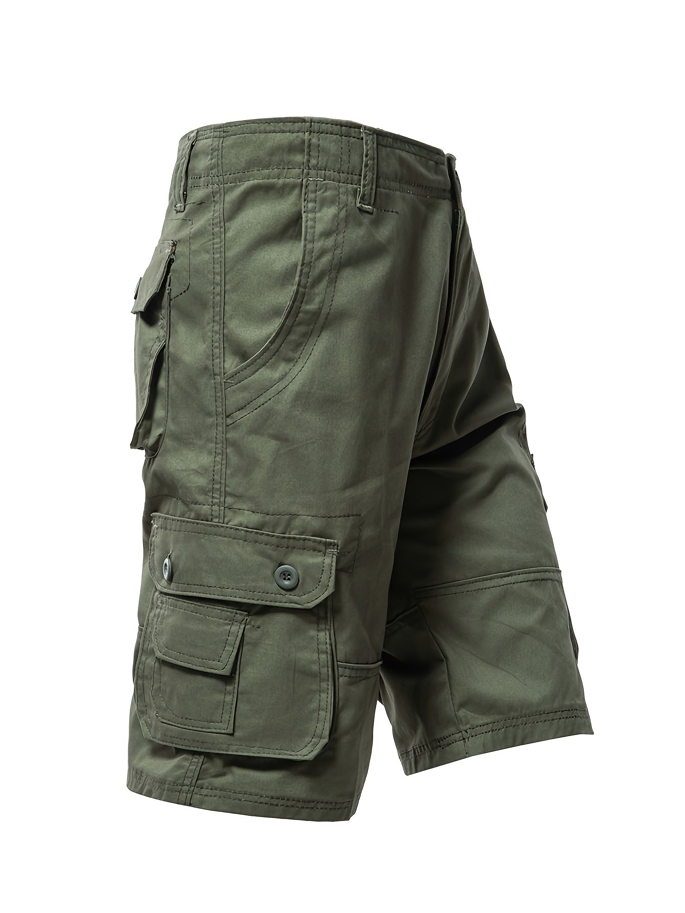 2-Pack Men'S New Multi-Pocket Work Shorts, 100% Pure Skin-Friendly And Breathable Fabric, Running, Travel, And Hiking Shorts, Wrinkle-Resistant And Durable Shorts