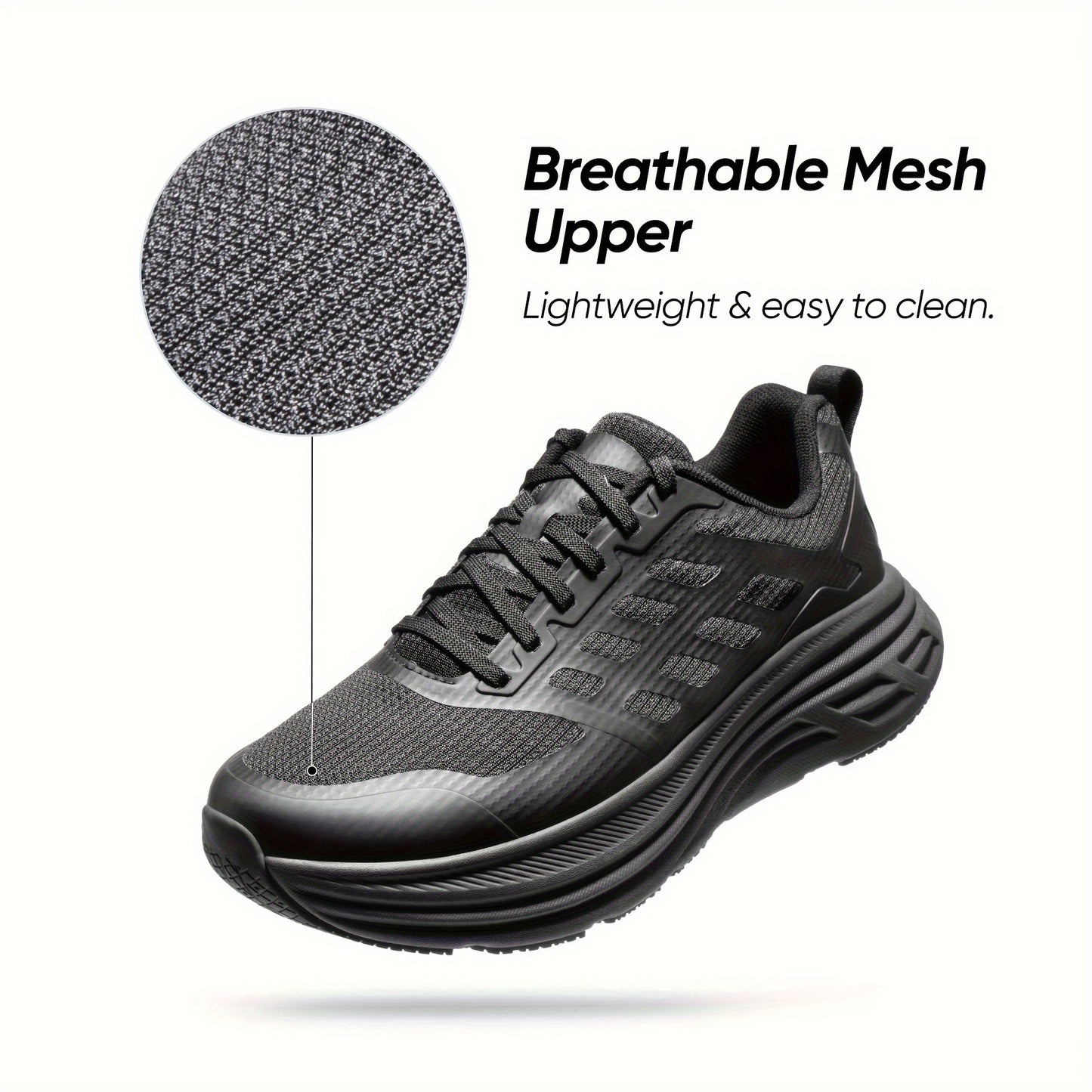 Men's Comfortable Walking Running Tennis Shoes Lightweight Breathable Non-Slip Athletic Gym Workout Jogging Cushioning Sneakers Casual Wear