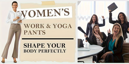 Women'S Work Yoga Dress Pants Flare Leg Stretch Yoga Slacks with 4 Pockets High Waist Tummy Control Soft Comfy Fabric Casual