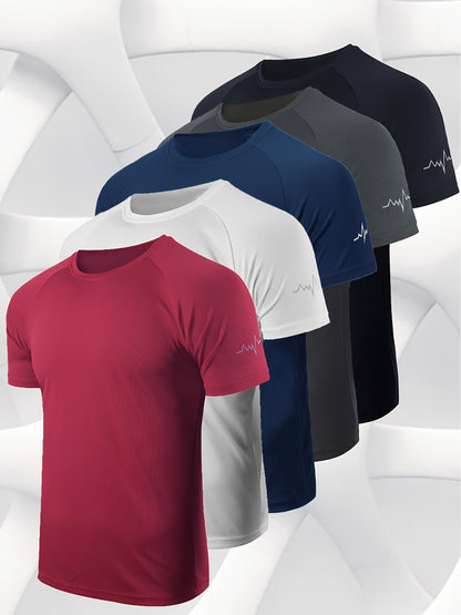 Men's Mix Color-5-2 Polyester Short-Sleeve T-Shirt - product view 6