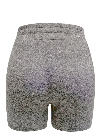 Turtle Print Drawstring Pants, Casual Daily Free and plaid Women's Shorts
