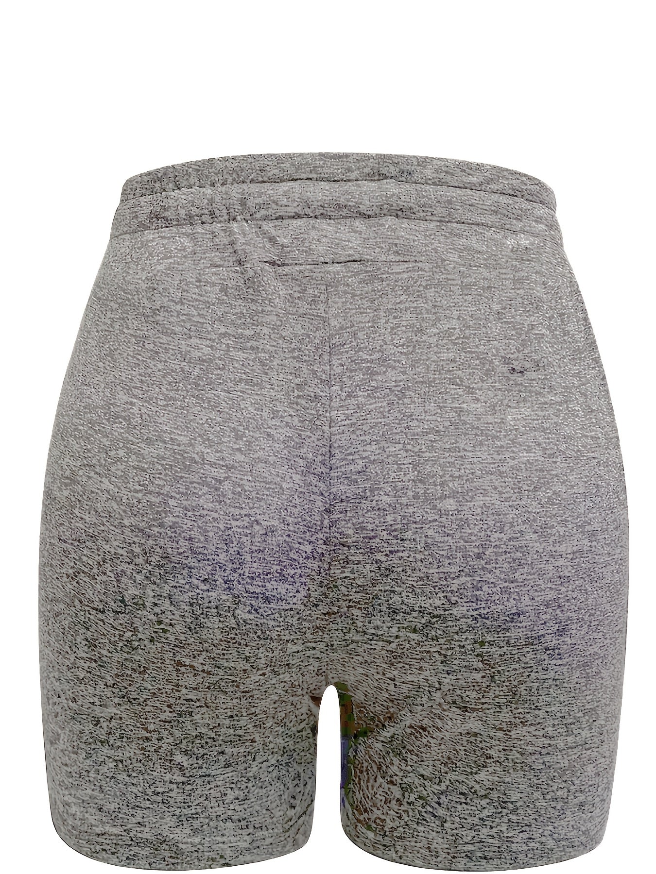 Turtle Print Drawstring Pants, Casual Daily Free and plaid Women's Shorts
