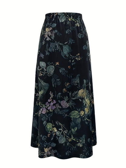 Spring/summer New Casual Versatile Floral Print Women'S Skirt