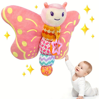 Butterfly Baby Sensory Toy with Rattle – Crinkle Plush Soother