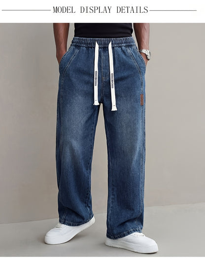 Jeans Men's Summer Wide And Thin Loose Straight Leg Men's Pants American Casual Simple And Versatile Long Pants Men