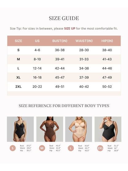 Women's Targeted Control Shapewear Bodysuit - Zip Front Body Smoothing