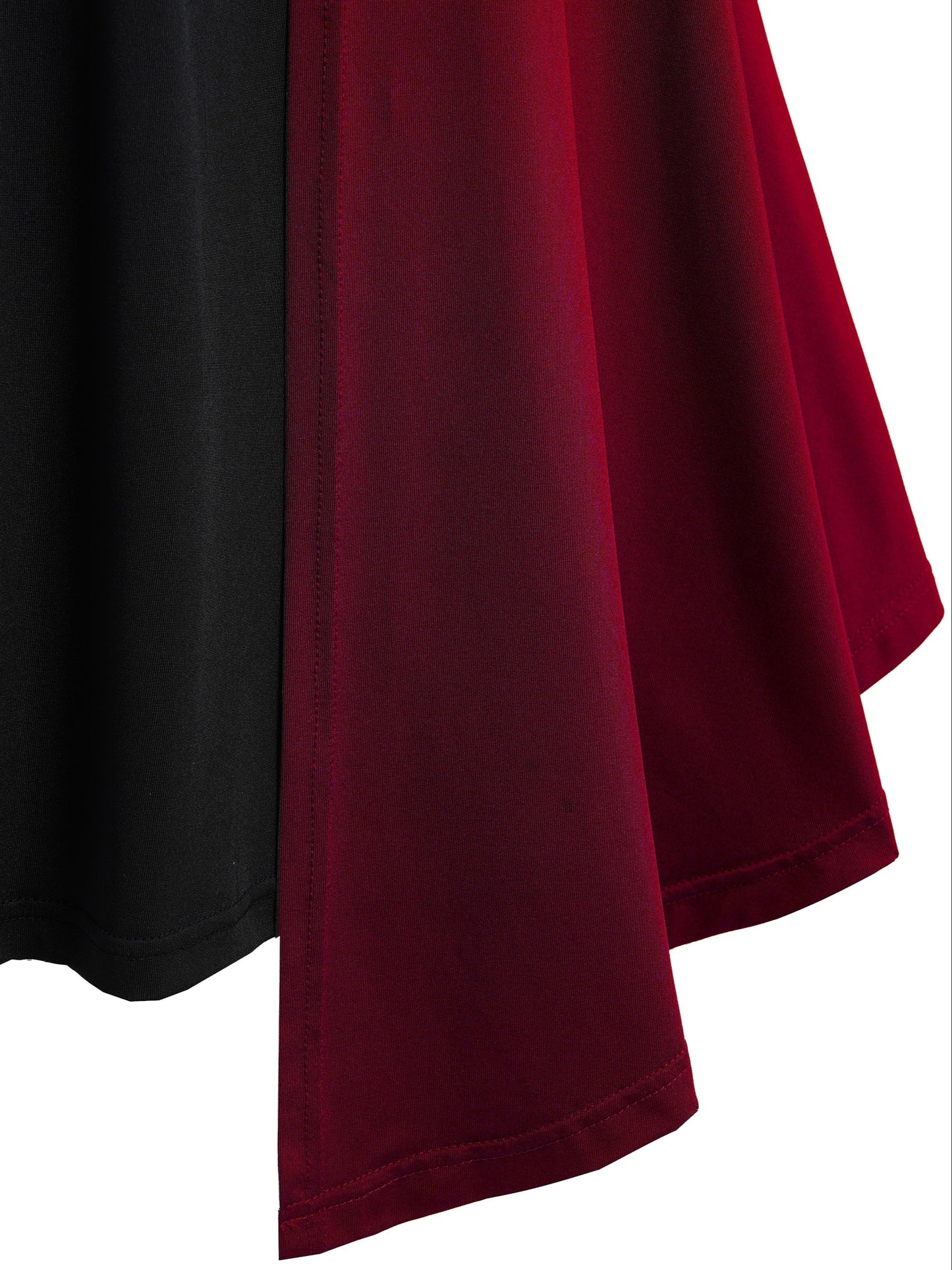 Women's Burgundy Polyester V-Neck Slim-Fit Dress - product view 5