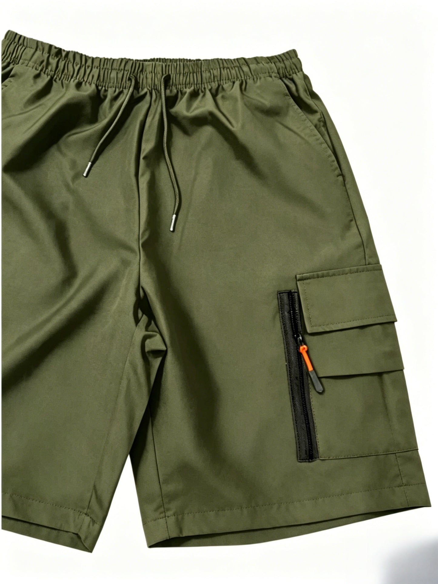 3pcs Loose Casual Cargo Shorts, Lightweight Breathable Quick Dry Fabric, Elastic Drawstring Waist with Multi Functional Pockets; Versatile Knee Length Shorts for Gym Training, Golf, Camping, Hiking And Daily Commute, Perfect for Outdoor, for Teenager