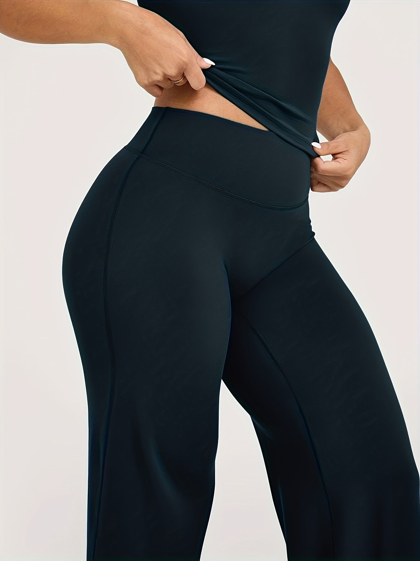 All-Season Plus Size Wide Leg Yoga Pants- High Elastic Full Coverage Trousers for Gym Fitness Training Casual Wear