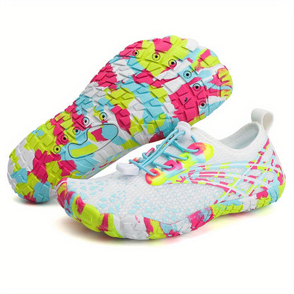 [1 Pair Quick-Dry Water Shoes] 1 Pair Unisex Quick-Dry Water Shoes, Breathable Fabric Upper, Rubber Sole, Lightweight Non-Slip Yoga Sneakers for Swimming, Sdiving, Beach, Cycling, Hiking, Home Office Use - Spring/ Fall Season