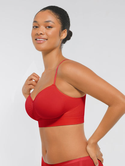 Plus Size Seamless Bra for Women Push-Up Breathable Back Control Bra