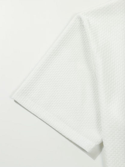 Men's Solid Color Shirt - Short Sleeve 770021