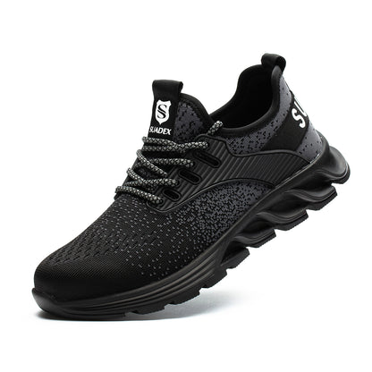 Men Women Steel Toe Sneakers Work Shoes Lightweight Comfortable Shoes Slip-Resistant Composite Toe Shoes for Construction