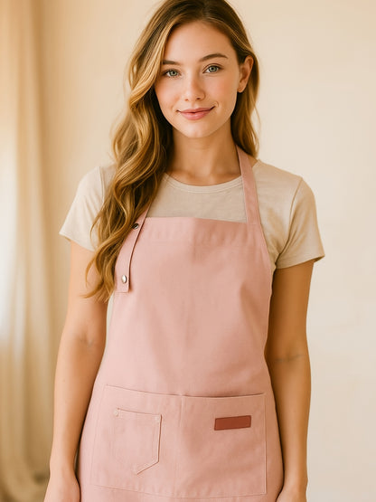 Artist & Chef Apron - Professional Painting, Pottery & Baking Apron with Adjustable Buckle Straps & Utility Pockets, Perfect Valentine's Day & Christmas Gift for Couples