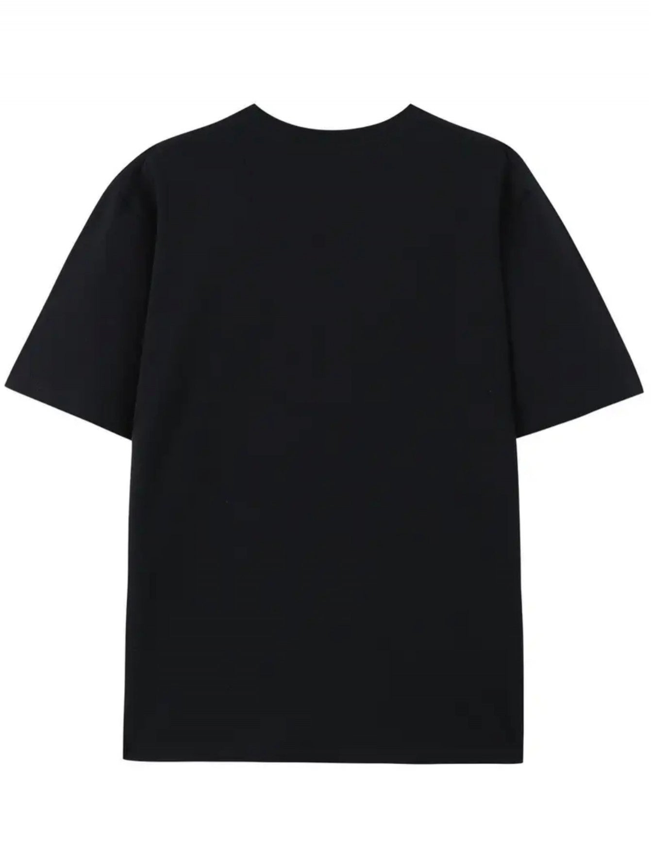 Men'S T-Shirt, Round Neck, Black Short Sleeve Pure Casual Round Neck T-Shirt, Suitable for Festival Season, Father'S Day, Birthday Gift, Comfortable Breathable Fabric, Unisex, Comfortable Fit, Short Sleeve Top