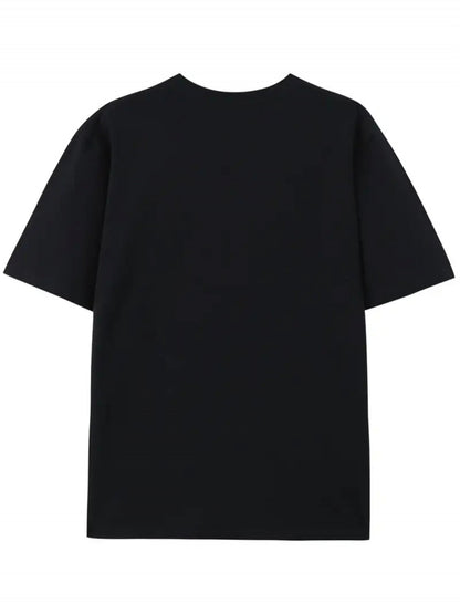 Men'S T-Shirt, Round Neck, Black Short Sleeve Pure Casual Round Neck T-Shirt, Suitable for Festival Season, Father'S Day, Birthday Gift, Comfortable Breathable Fabric, Unisex, Comfortable Fit, Short Sleeve Top