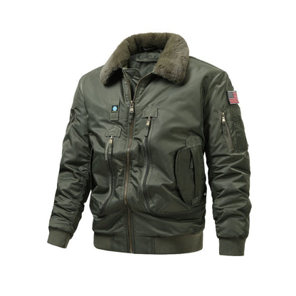 Men's Cozy Faux Fur Zip-Up Jacket