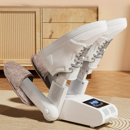 Foldable And Portable Shoe Dryer, Shoe Heater, Smart Timer, 180° Folding Design, Quickly Dries Damp And Smelly Shoes And Boots, Suitable for Home, Travel, Fitness, Family Shoe Care, Perfect Holiday Gift, Without Battery