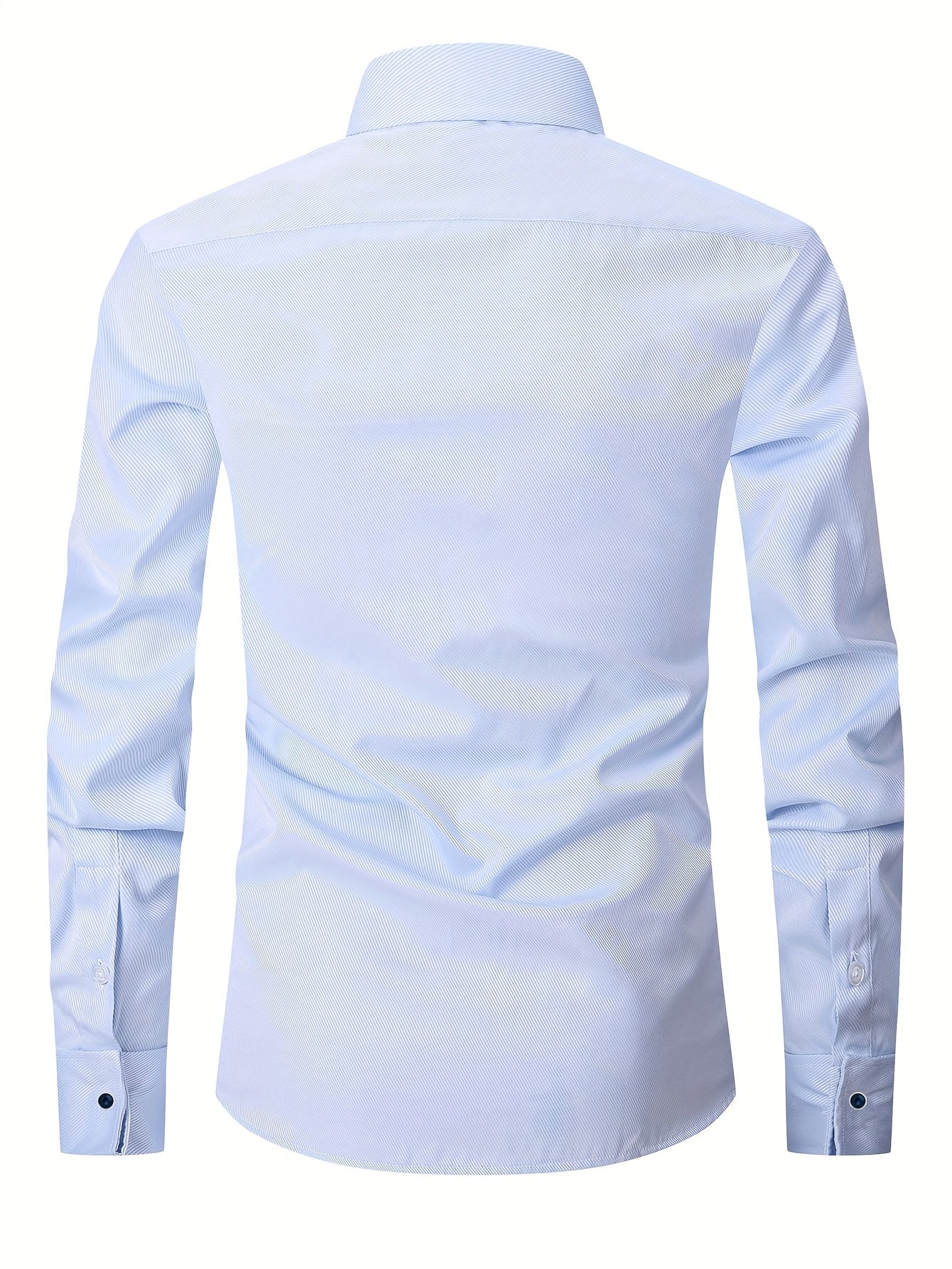 2025 New Men'S French Shirt Double-Barrel Sleeve Business Formal with Premium Cufflinks, Wedding Banquet Office Elegant Slim Fit