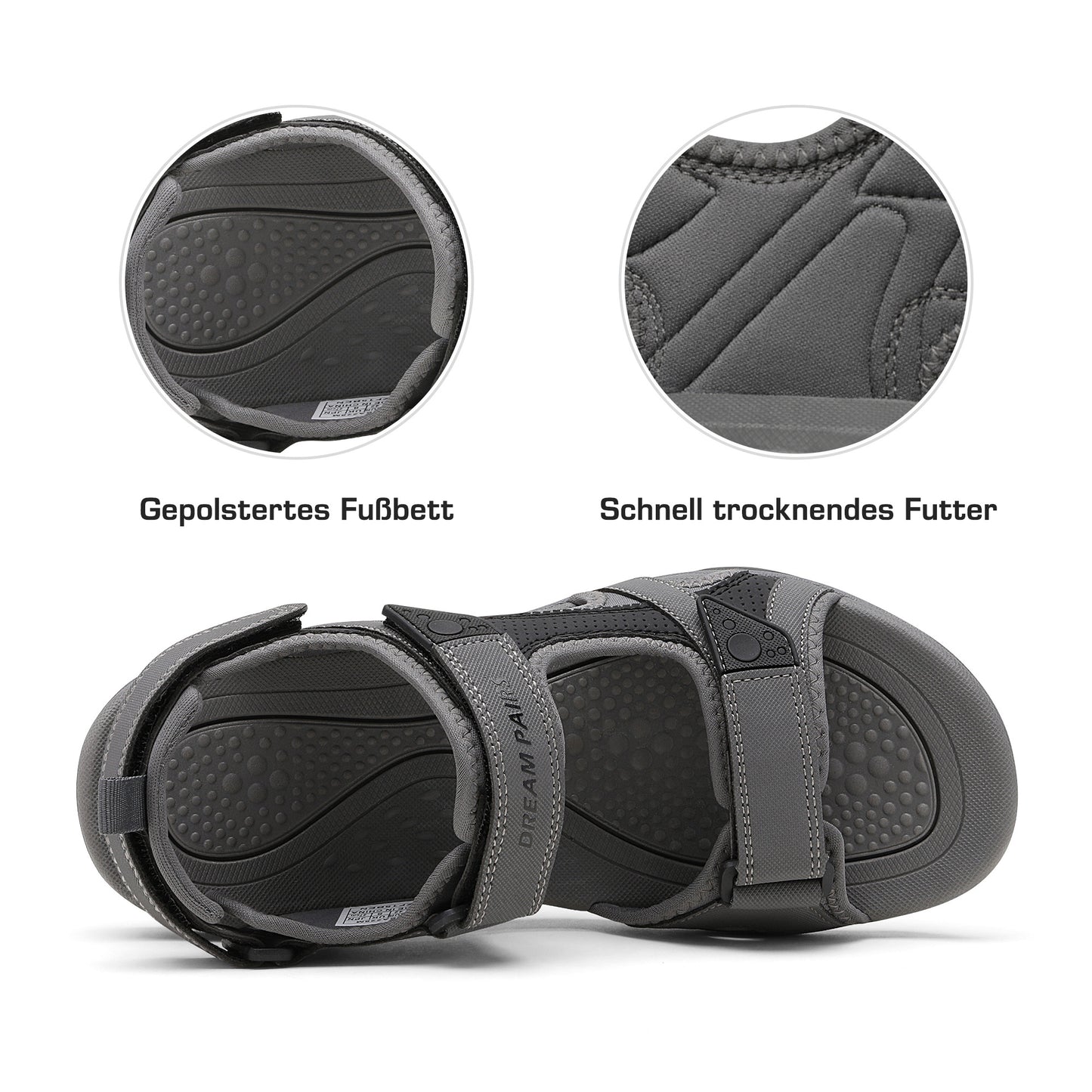 Men's Sandals Hiking Water Beach Sport Outdoor AthleticSupport Summer Sandals Durable and Stylish Fresh and Cool Convenient Design Sport Sandals Outdoor Hiking Sandal Open Toe Walking Sandals for Summer Beach Water Shoes