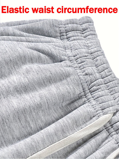 3pcs Men's Lightweight Soft Joggers - Loose Fit Straight Leg Pants Waist, Light Grey & Black/Dark Grey, All-Season Comfort Suitable for Gym, Casual Wear, Everyday Use - Straightforward Casual Style (Stock Available)