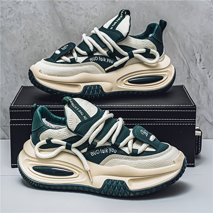Men'S Shoes New Spring 2026 Collection Thick-Soled Anti-Slip Wear-Resistant Casual And Trendy Shoes Men'S Stylish Versatile And Shock-Absorbing Dad Shoes