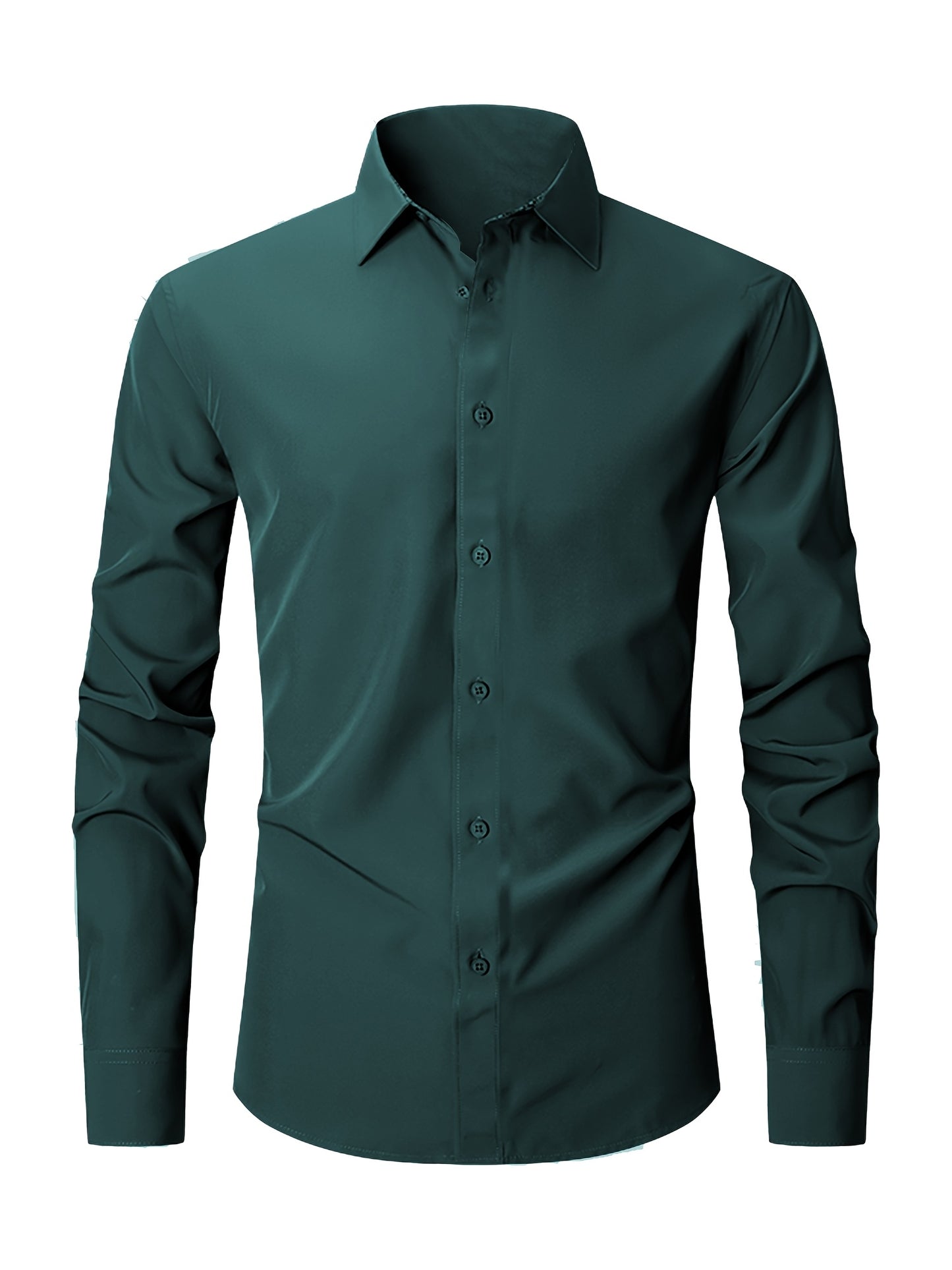 2pcs Set Of Men'S Plus-size Long-sleeve Shirts, 2XL To 6XL Size Shirts For Chubby Men, Versatile Plus-size Shirts For Daily Commuting, Summer Cool Shirts, Easy-care Wrinkle-resistant Plus-size Business Shirts, Gifts For Family
