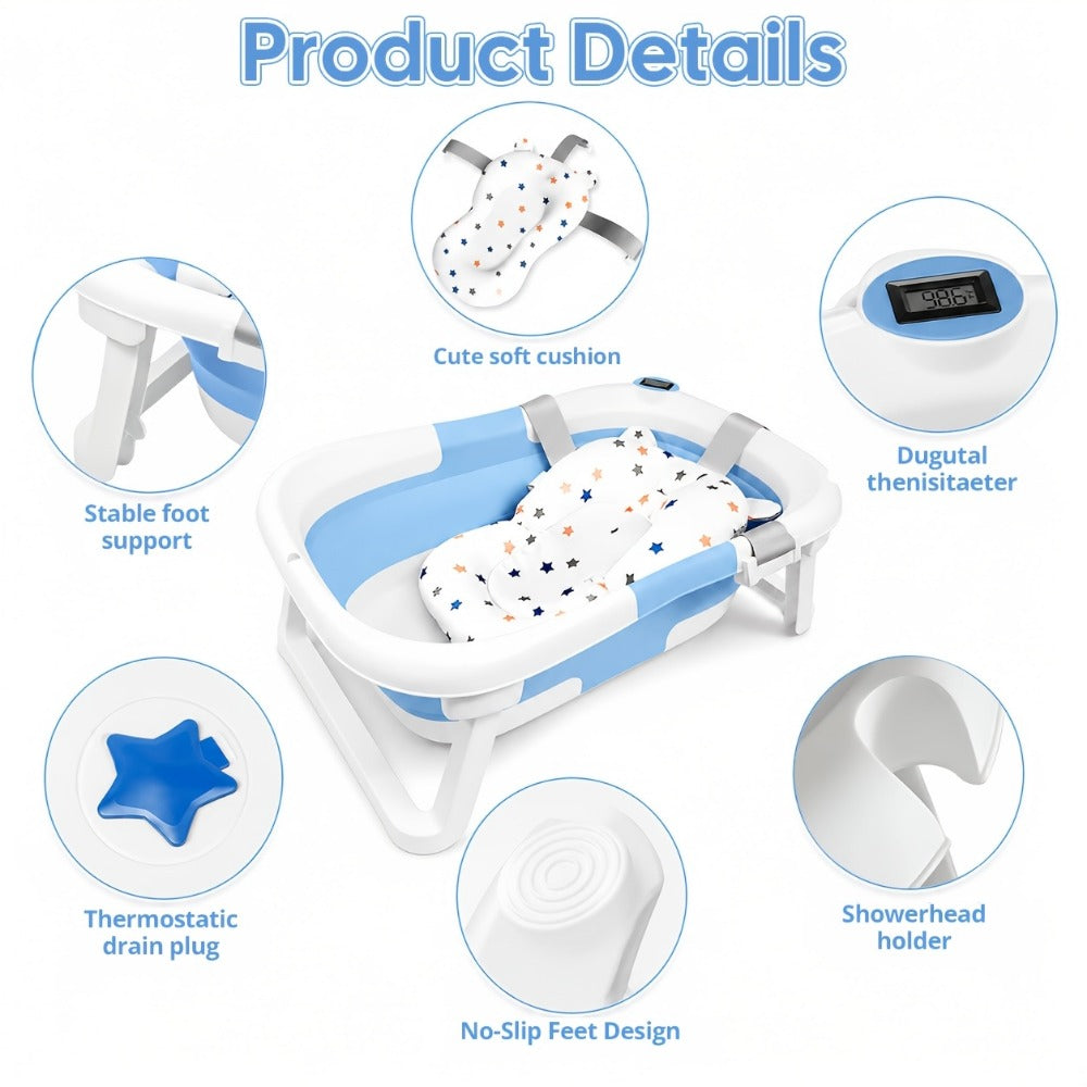Baby Bathtub - Portable Foldable Travel Soft 2917