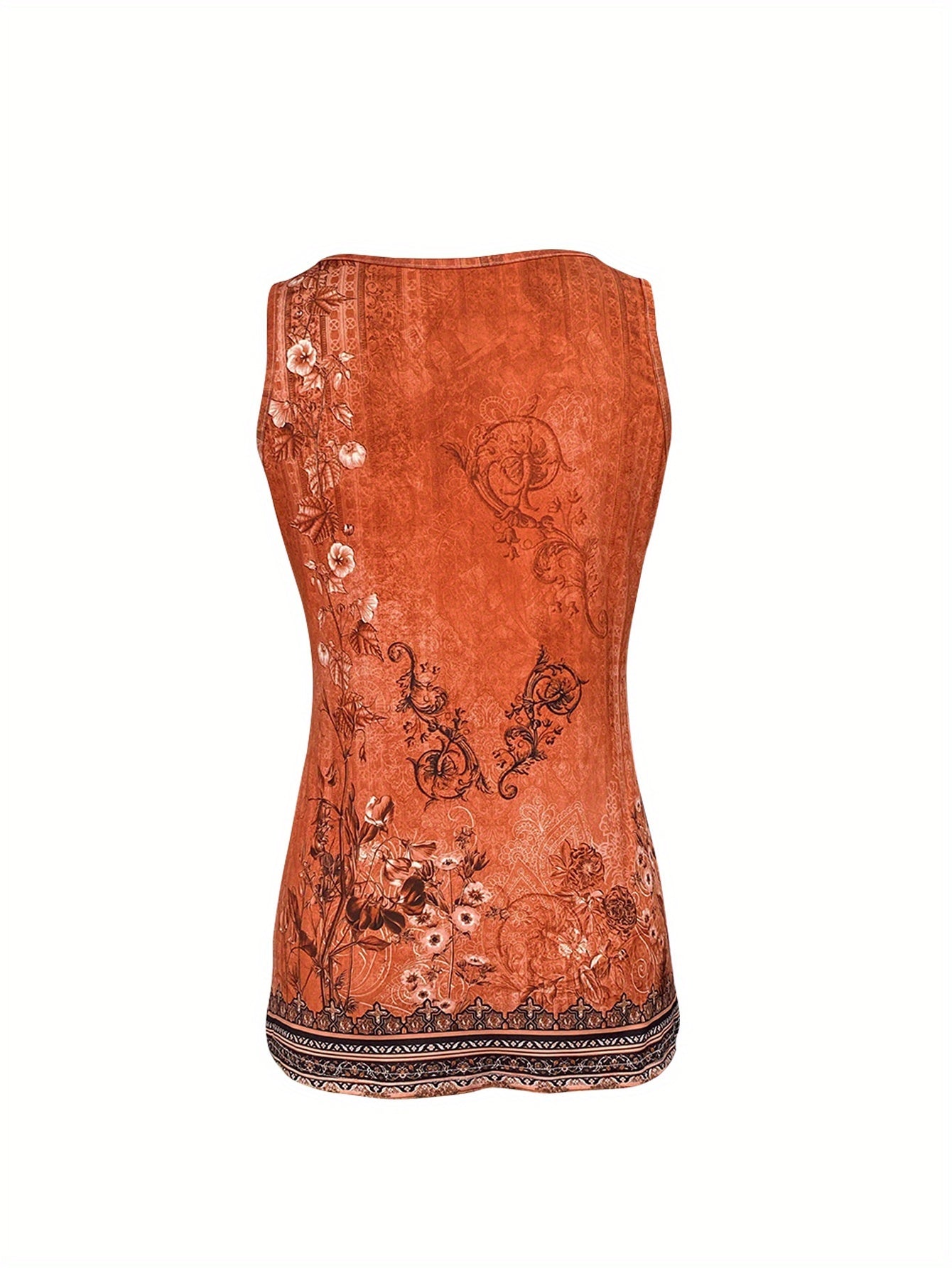 [Machine Washable Vest] Retro V-Neck Vest - Orange Suitable for Commuting & Outfits, Machine Washable Sleeveless Style for Spring Summer Fall Layering, Non- Vests for or Casual Wear