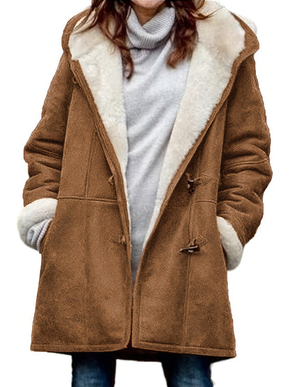 New Women's Christmas Outerwear Jacket with Lining, Collar, and Pockets