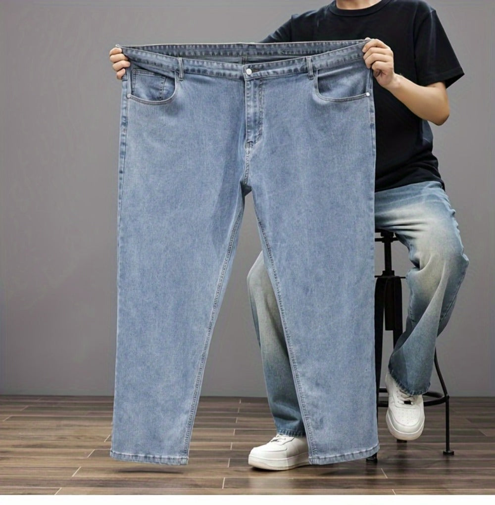 Men's Relaxed Fit Jeans - Classic Wash Clean Finish Travel