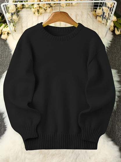 Plus Size, Women's Plus Size Light Green Sweater - Soft Turquoise Pullover Sweater, Cozy Crewneck Sweater for Fall/Winter, Oversized Drop Shoulder Design, Casual Everyday & Formal Outfits - Easy Care Sweater for Women with Cloud-Like Texture, Relaxed Fit,