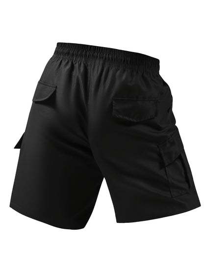 Men's Khaki+Gray+Black Polyester Shorts - product view 8