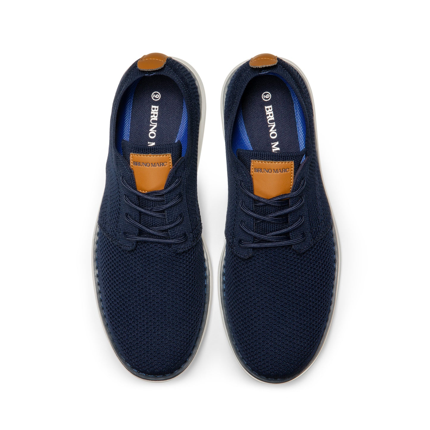 Bruno Marc Men's KnitFlex Breeze Mesh Sneakers Oxfords Lace-Up Lightweight Casual Walking Shoes