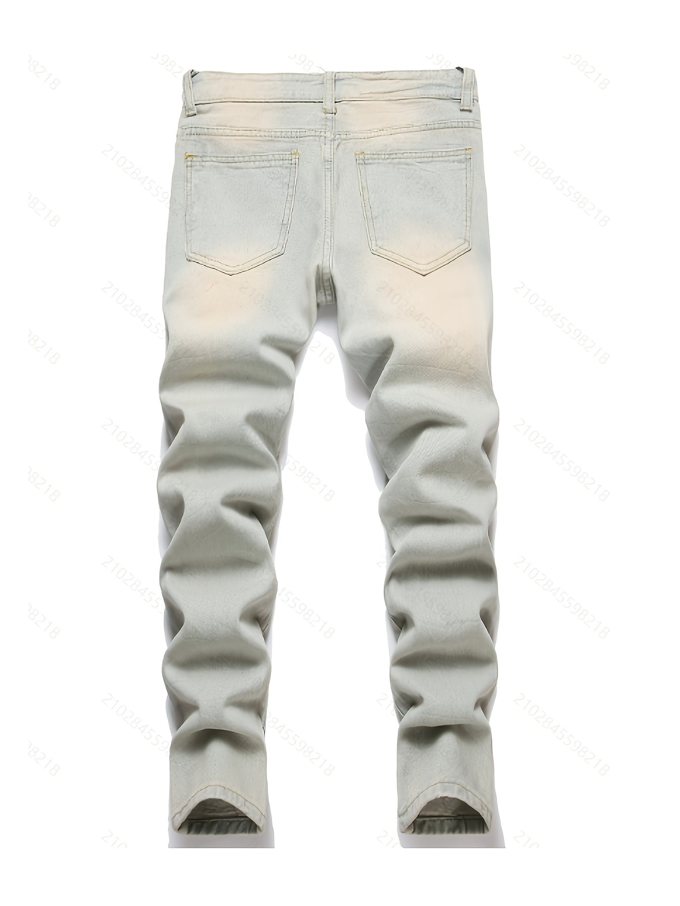 [3pcs Of Jeans] Boys' Retro Distressed Slim Fit Washed Denim Jeans, Boys' Casual Multi Piece Jeans, All Season Collection