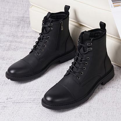 Mens Boots Motorcycle Casual Boots for Men Zipper Fashion Chukka Boots Mens