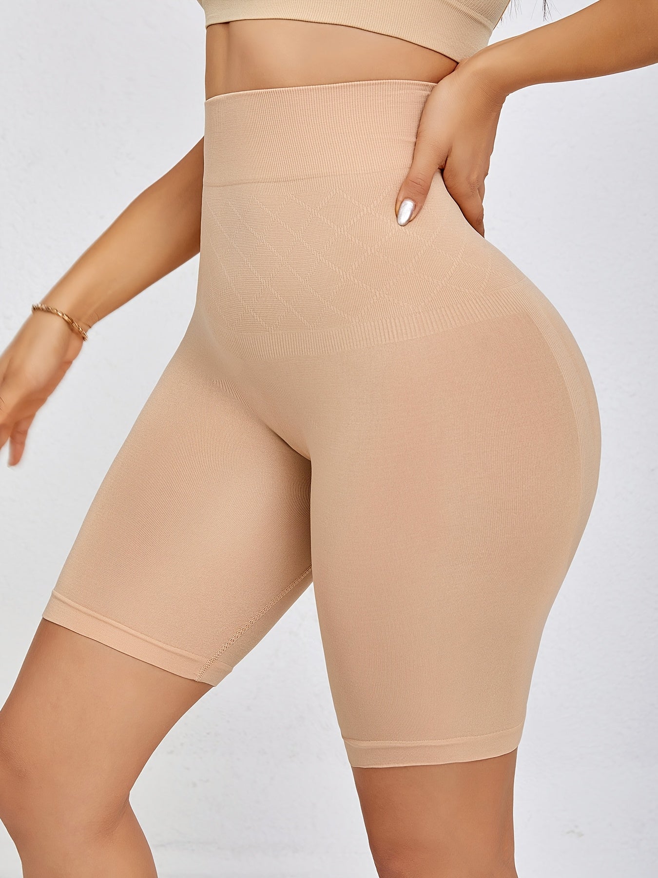 2-Pack High-Waisted Tummy Control Shaping Hip-Lifting Briefs Seamless Boxer Briefs Women'S Traceless Safety Pants Anti-Exposure Leg Pants