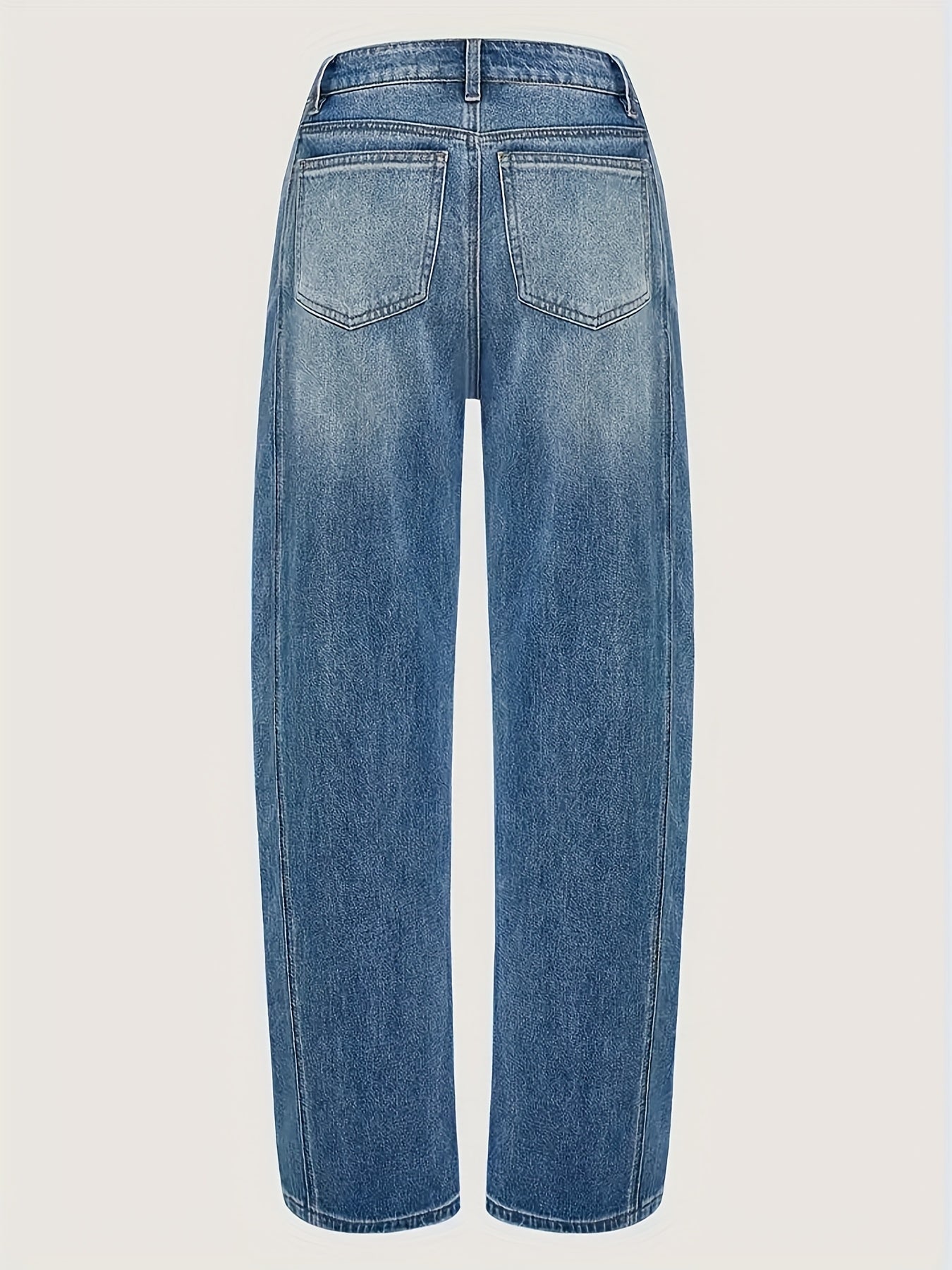 [Retro Wide-Leg Jeans] Ladies' Retro Wide-Leg Jeans, Heavy-Duty Washed Jeans, Jeans With A Gradient Design From Light Blue To Dark Blue
