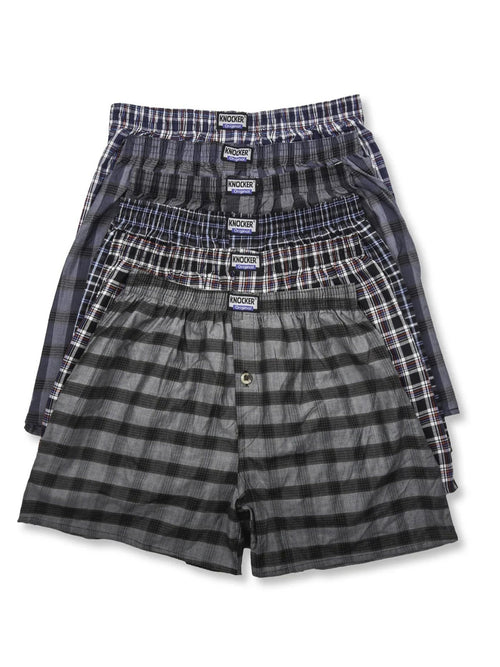 MENS 3 PACK OR 2 PACK OF ASSORTED PLAID PRINT COMFY BOXERS