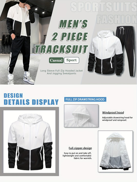 8pcs 8pcs Set Of Men's All-season Sportswear Suit with Zippers And Drawstring Pockets, Casual Sportswear Available In Multiple Colors, Halloween Gifts, Holiday Gifts for Friends, Colleagues, And Relatives, Suitable for Autumn And Winter Seasons.