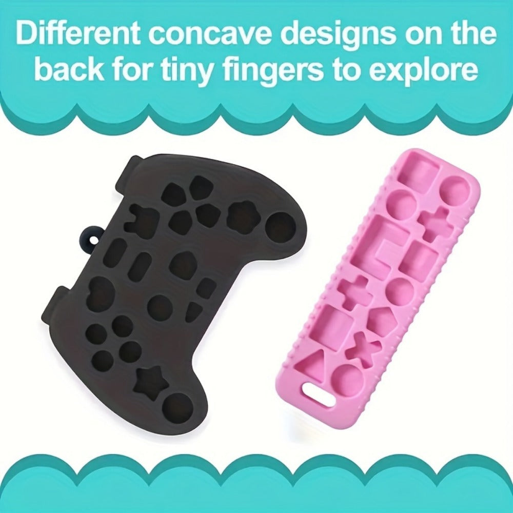 Baby Remote Control Teething Toys - Soft TV remote and game controller chew shapes