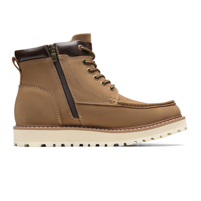 Men's Moc Toe Boot Fashion Comfort Casual Wedge Boots