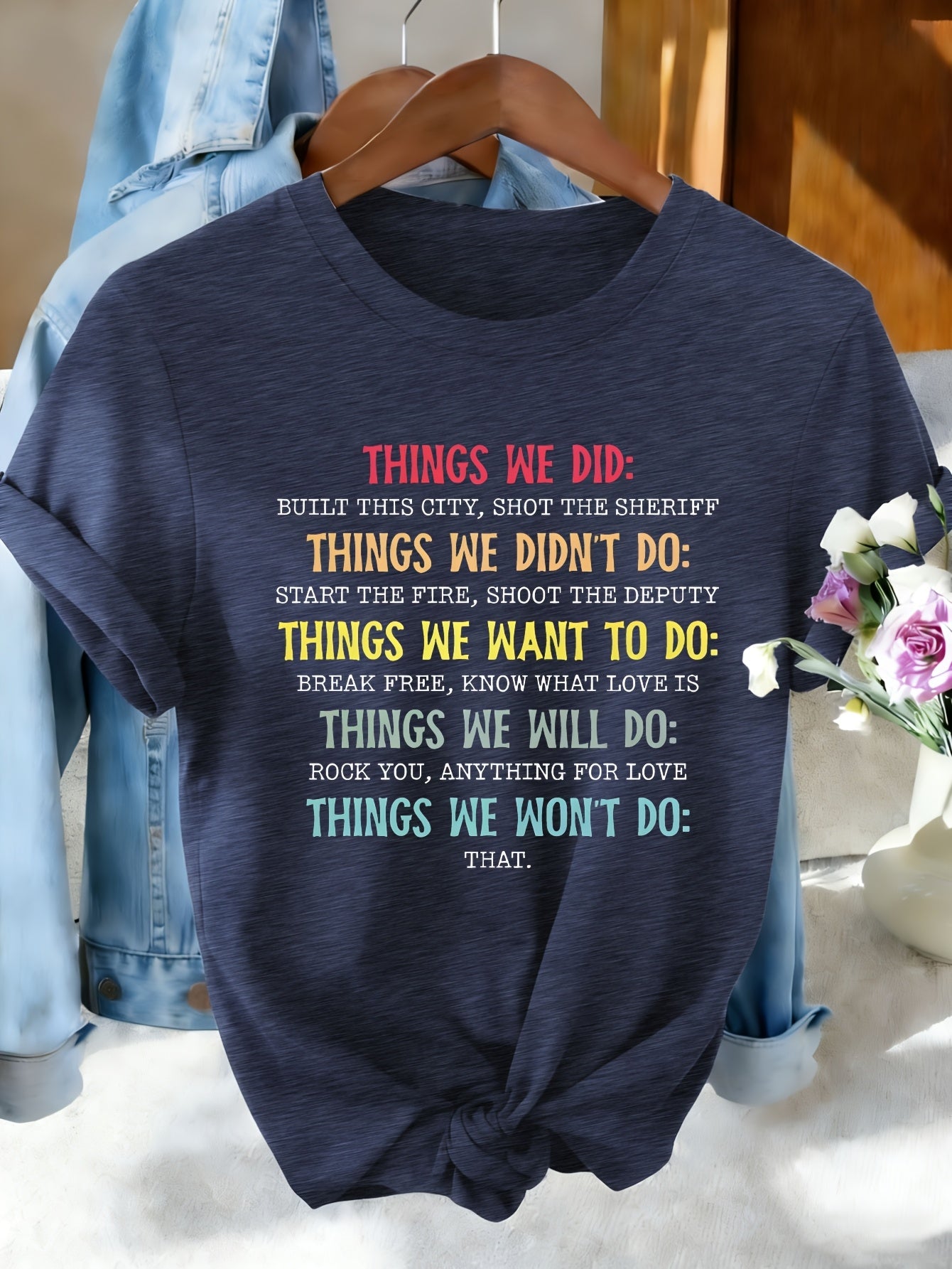 Things We Did Didn't Want Will Won't Do Tee, Retro Vintage T-Shirt, things we did tee, funny tee Analyze listing