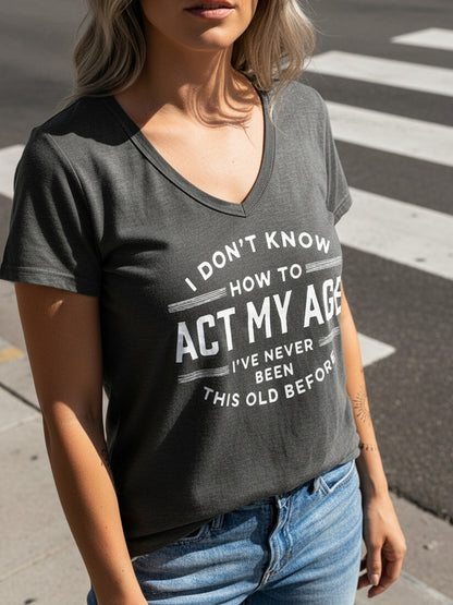 Trendy Women'S T-Shirt with Letter Design - Comfortable And Casual Short Sleeve Crew Neck Top for Daily Use And Fashionable Layering
